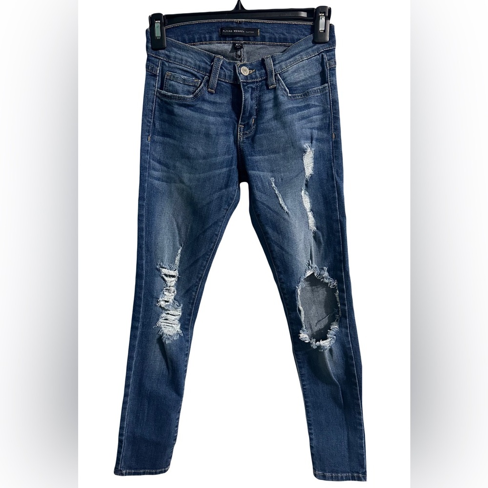 Flying Monkey Platinum Distressed Jeans Size 24